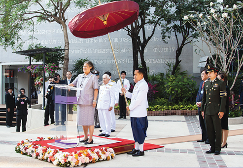 สมเด็จพระกนิษฐาธิราชเจ้า กรมสมเด็จพระเทพรัตนราชสุดาฯ เสด็จทรงเปิดศูนย์การเรียนรู้ราชนครินทร์ ในโอกาสครบรอบ 80 ปี มธ. และ 52 ปี คณะศิลปศาสตร์